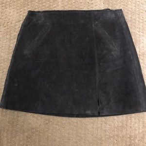 Grey swayed skirt